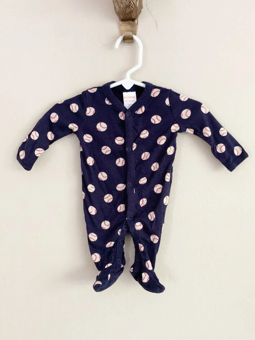 Gymboree Baseball Sleeper • Newborn